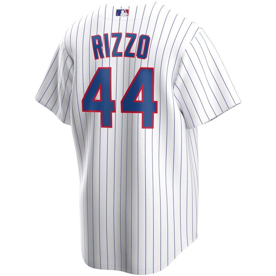NIKE Men Anthony Rizzo Chicago Cubs White Home Replica Jersey product image 3, provided for visual reference and product