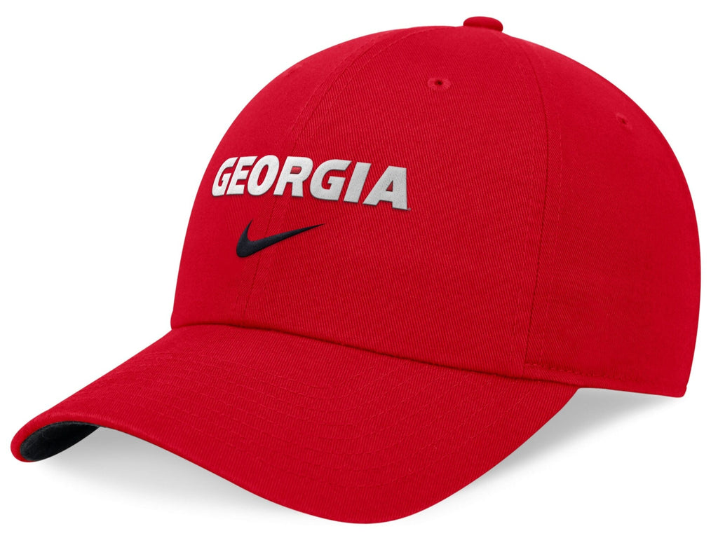 Georgia Bulldogs NIKE Team Issue Red Club Adjustable Hat product image 1, provided for visual reference and product detail