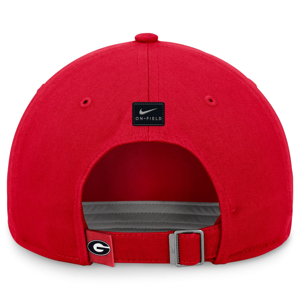 Georgia Bulldogs NIKE Team Issue Red Club Adjustable Hat product image 2, provided for visual reference and product detail
