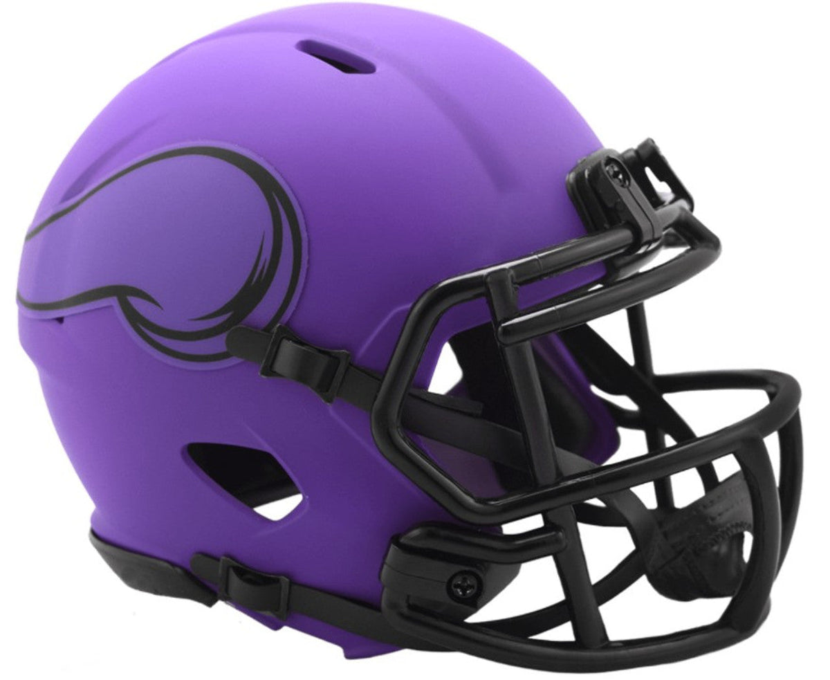Minnesota Vikings Rave Speed Mini Helmet product image 1, provided for visual reference and product detail review