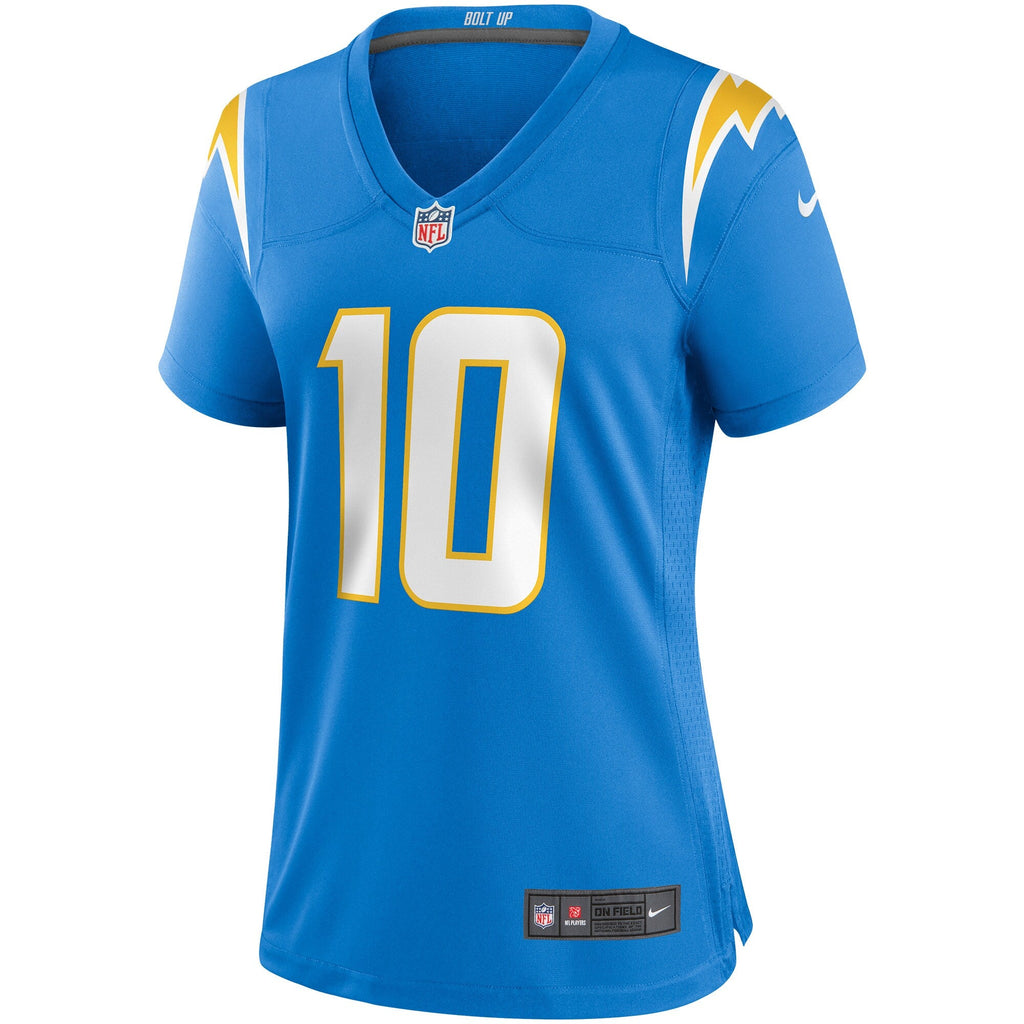 Los Angeles Chargers Justin Herbert Nike Powder Blue Game Jersey for Women product image 1, provided for visual reference