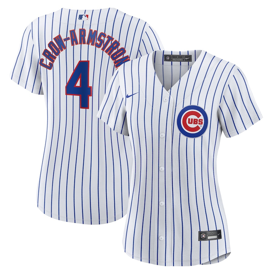 Chicago Cubs Pete Crow-Armstrong Nike White Home Replica Player Jersey for Women product image 1, provided for visual