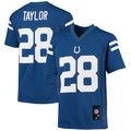 Jonathon Taylor Indianapolis Colts Youth Replica Mid Tier Player Jersey - Blue product image 1, provided for visual