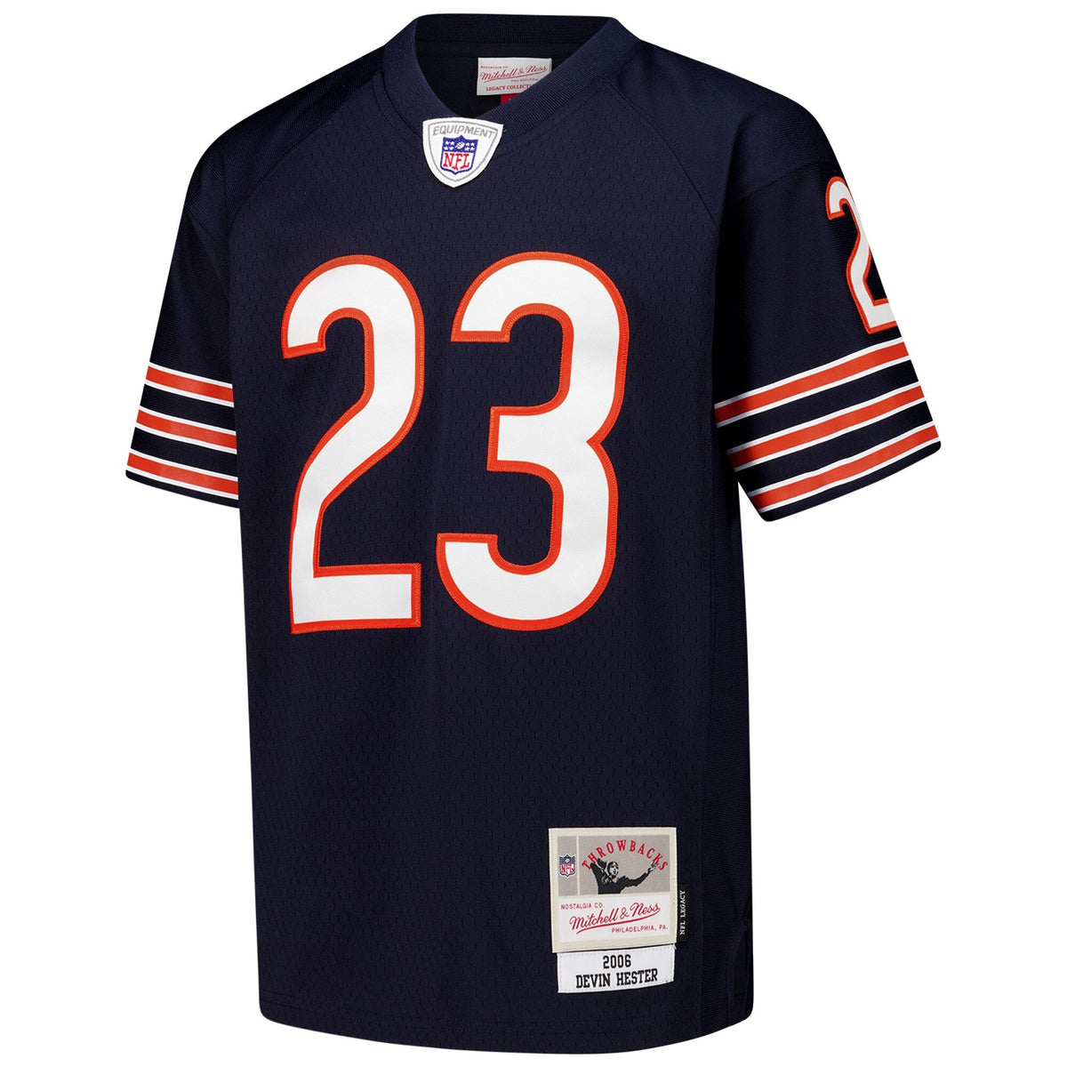 Youth Mitchell & Ness Devin Hester Navy Chicago Bears 2006 Legacy Jersey product image 2, provided for visual reference and