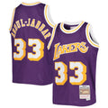 Youth Los Angeles Lakers Kareen Abdul-Jabbar Mitchell & Ness Purple 1983-84 Hardwood Classics Swingman Jersey product image