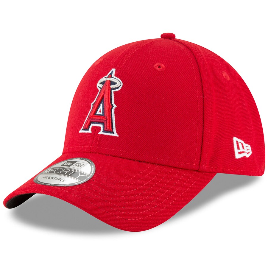 Youth Anaheim Angels New Era MLB The League Red 9FORTY Adjustable Cap product image 1, provided for visual reference and