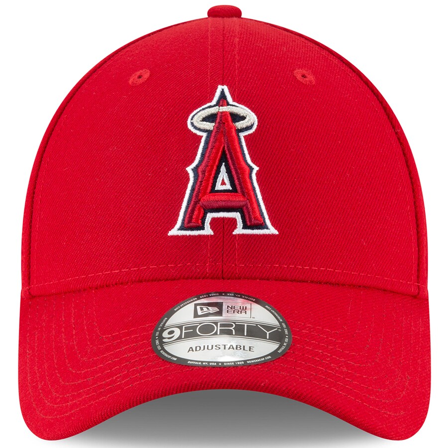 Youth Anaheim Angels New Era MLB The League Red 9FORTY Adjustable Cap product image 2, provided for visual reference and