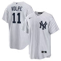 Youth Anthony Volpe New York Yankees White Home Replica Player Jersey product image 1, provided for visual reference and