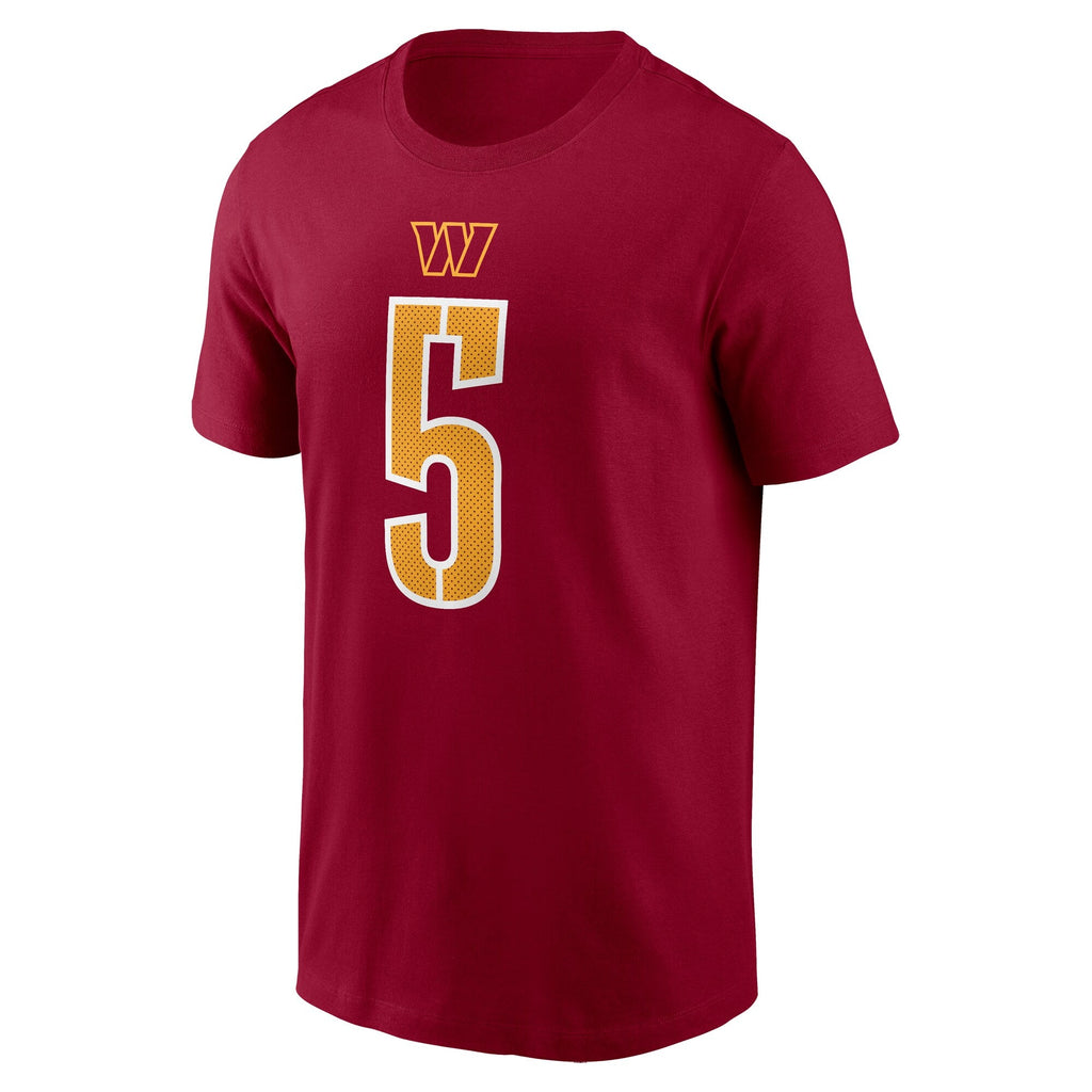 Youth Jayden Daniels Washington Commanders Nike Burgundy FUSE Name and Number T-Shirt product image 2, provided for visual