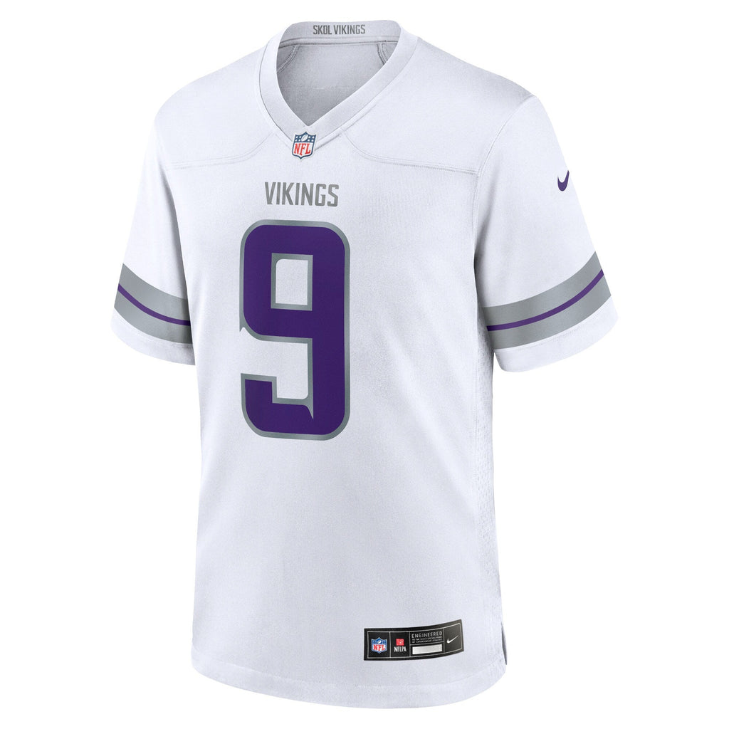 Youth Minnesota Vikings JJ McCarthy Nike White Alternate Game Player Jersey product image 2, provided for visual reference