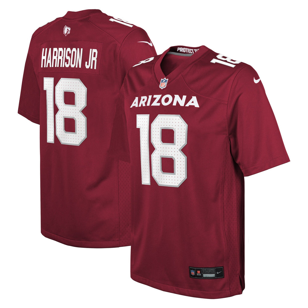 Youth Arizona Cardinals Marvin Harrison Jr. Nike Cardinal Player Game Jersey product image 1, provided for visual reference