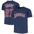 Youth Mike Trout Los Angeles Angels Nike Navy Name & Number T-Shirt product image 1, provided for visual reference and