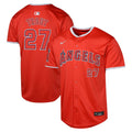 NIKE Youth Mike Trout Los Angeles Angels Red Alternate Limited Jersey product image 1, provided for visual reference and