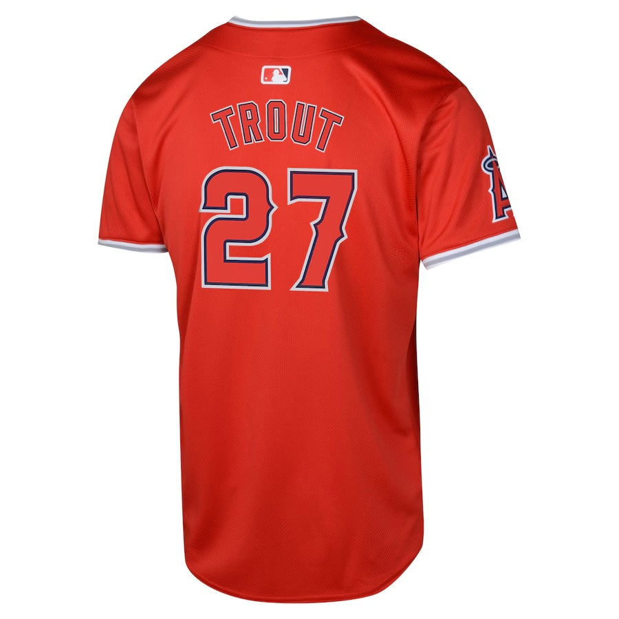 NIKE Youth Mike Trout Los Angeles Angels Red Alternate Limited Jersey product image 2, provided for visual reference and