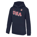 USA Hockey Nike Youth 2026 Winter Olympics Club Fleece Pullover Hoodie - Navy product image 1, provided for visual reference