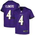 Youth Zay Flowers Baltimore Ravens NIKE Purple Game Replica Jersey product image 1, provided for visual reference and
