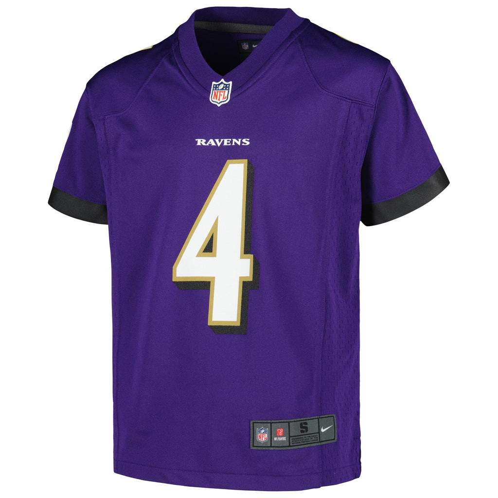 Youth Zay Flowers Baltimore Ravens NIKE Purple Game Replica Jersey product image 2, provided for visual reference and